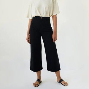 St. Agni Linen Cotton Wide Leg Pant